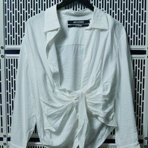 JACQUEMUS	LA CHEMISE BAHIA DRAPPED SHIRT